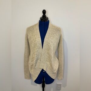 Diane Von Furstenberg Metallic Knit Open Front Cardigan